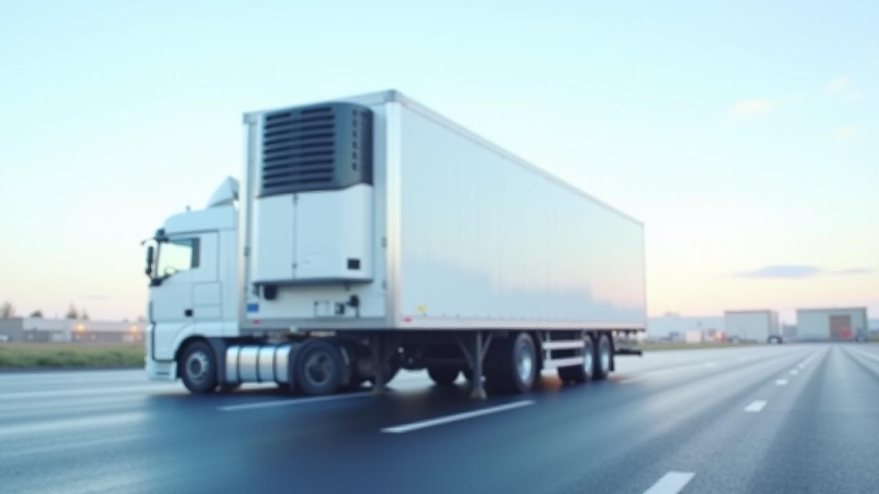 Modern Anubiss refrigerated trailer showcase with telematics sensors