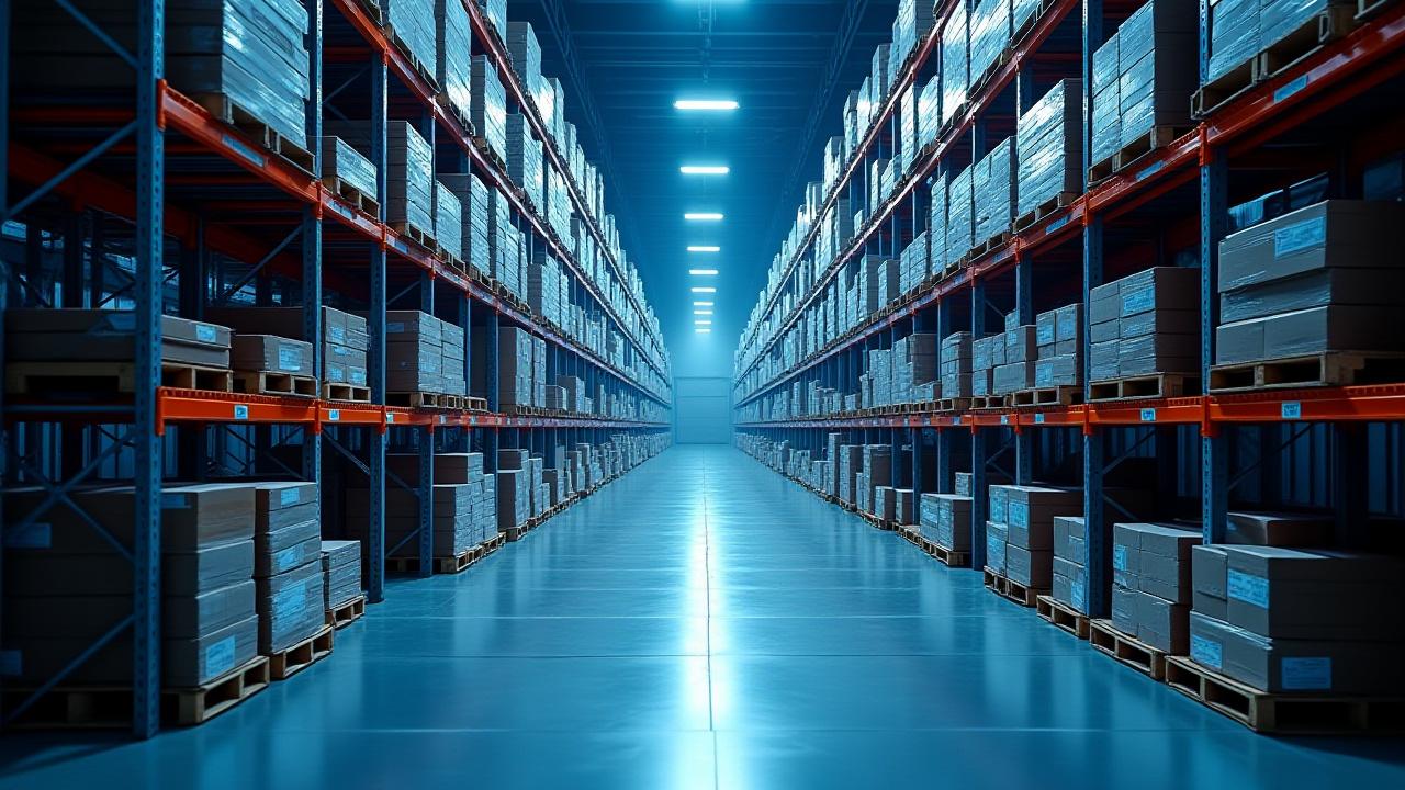 Modern and organized logistics warehouse in Maywood California